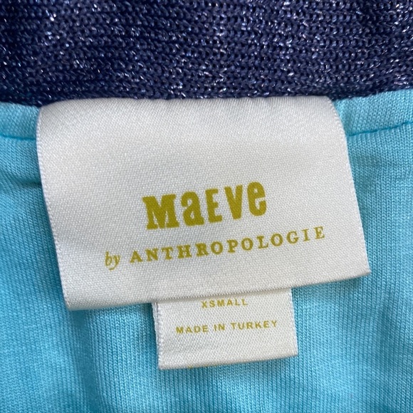 Maeve Blue and Green Striped Midi Skirt - Picture 14 of 16